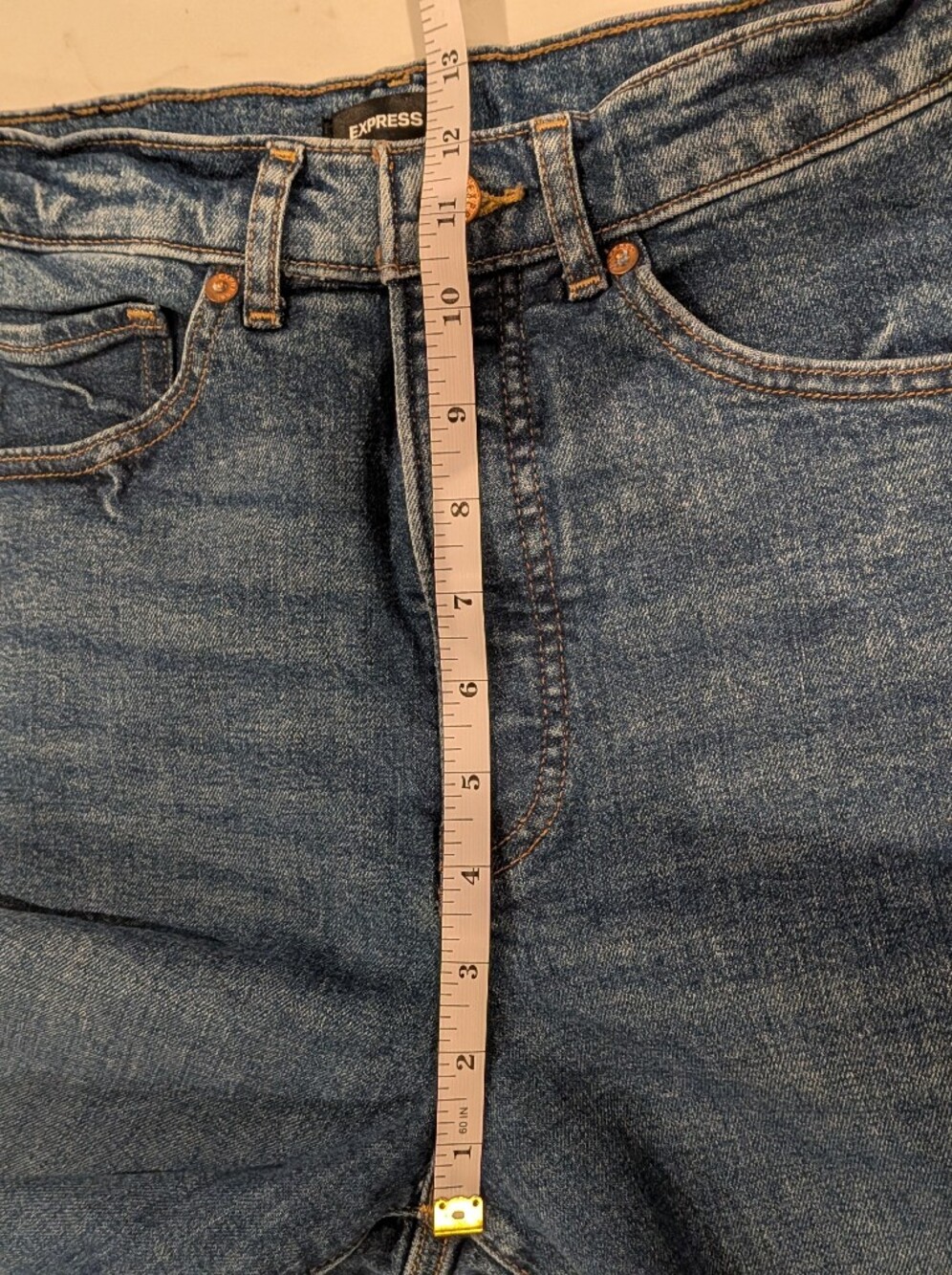 Dark Wash Blue Slim Super High-Rise Straight Jeans (Size 4/R) - Picture 7 of 9